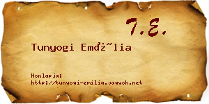 Tunyogi Emília névjegykártya